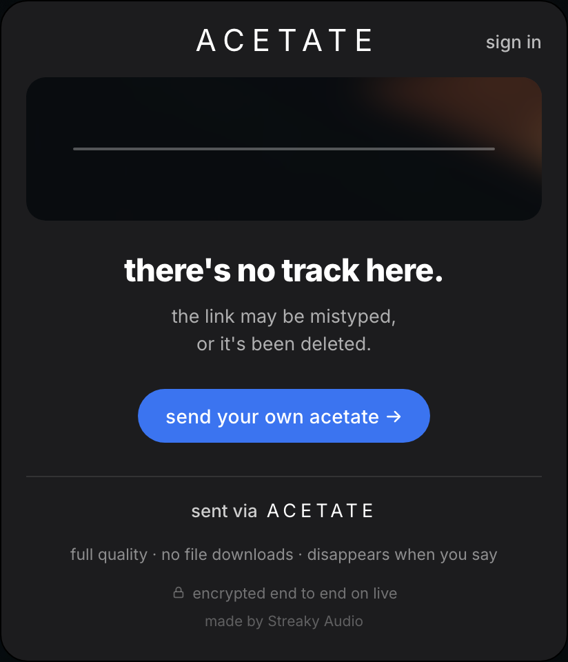 an expired link: this link has expired, the sender set it to disappear
