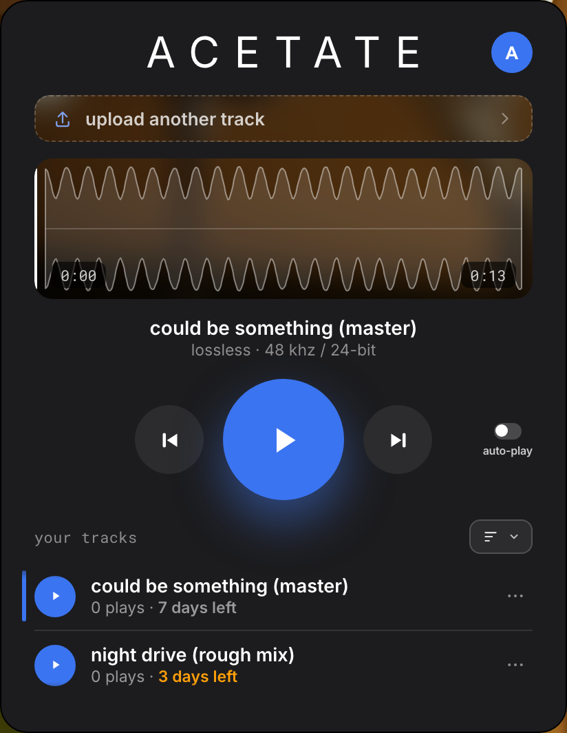 the studio: a blue stripe marks the download-on link